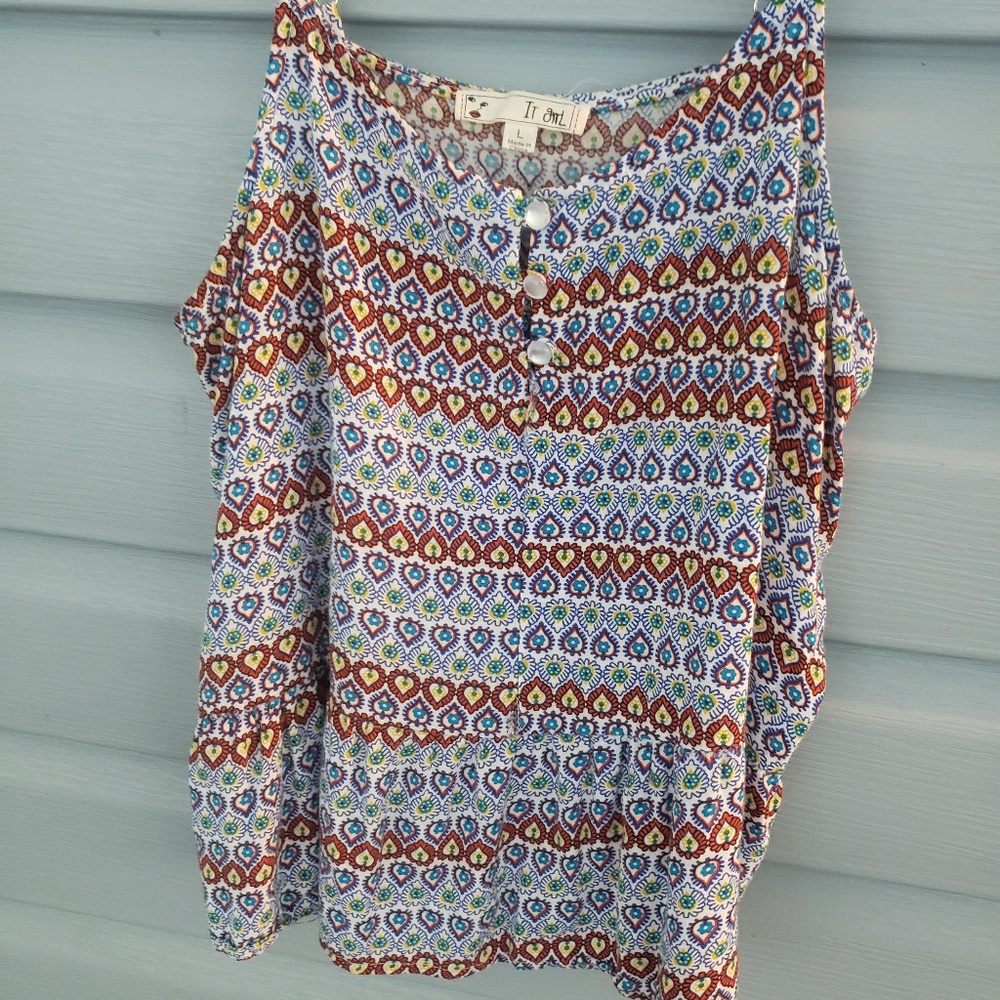 It girl tank crop size large